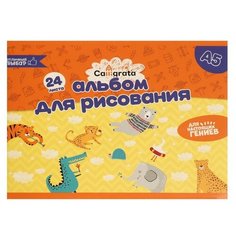Альбом для рисования Calligrata 7907268, 21 х 14.8 см (A5), 100 г/м², 24 л. оранжевый