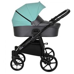 Коляска 2 в 1 Tutis Novo Кожа Antracite Metalic/Mint