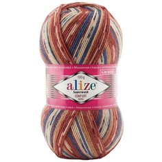 Пряжа Alize Superwash Comfort Socks, 75 % шерсть, 25 % полиамид, 100 г, 420 м, 5 шт., разноцветный