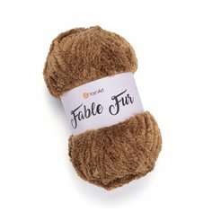 Пряжа YARNART Fable Fur, YarnArt, тем. бежевый - 970, 100% микрополиэстер, 5 мотков, 100 г, 100 м.