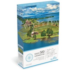 Пазл Origami Виа Терра, Музей-заповедник Кижи, 07822, 500 дет., голубой/зеленый