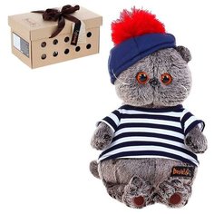 Мягкая игрушка «Басик» в тельняшке и берете, 22 см Basik&Co