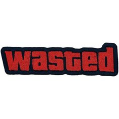 Нашивка (шеврон, патч) на одежду Wasted (потрачено) на термоплёнке 115х30 мм Tixxi Studio