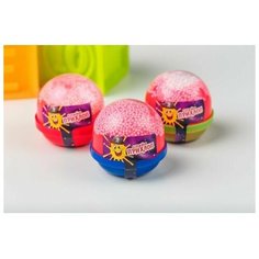 Антистресс-игрушки Прихлоп Слайм, Красный, капсула с шариками 40 г