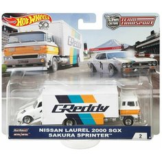 Hot Wheels Team Transport GREDDY Team Transport #2 Nissan Laurel 2000 Sakura Sprinter Premium Коллекционная модель