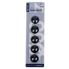 Магниты для досок Globus 30 мм, 5 штук, чёрные, в блистере Глобус