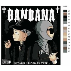 Картина по номерам V-598 "Новая школа. Kizaru Big Baby Tape", 80x80 см Brushes Paints