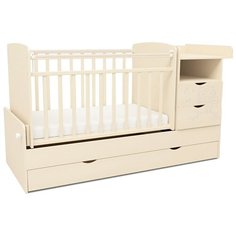 Кровать-трансформер детская Indigo Соната с маятником, бежевый