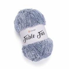 Пряжа YARNART Fable Fur, YarnArt, серый - 972, 100% микрополиэстер, 5 мотков, 100 г, 100 м.