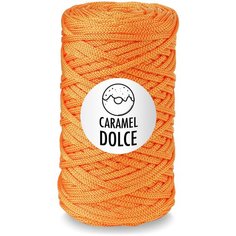 Шнур для вязания Caramel DOLCE 4мм, Цвет: Апельсин, 100м/200г, плетения, ковров, сумок, корзин, карамель дольче