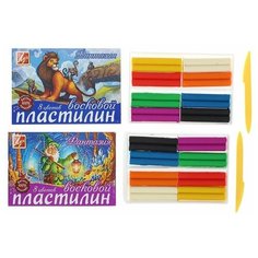 Пластилин мягкий (восковой), 8 цветов, 140 г, "Фантазия", со стеком, микс (комплект из 9 шт) Луч