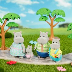 Игровой набор Lil Woodzeez Семья бегемотов