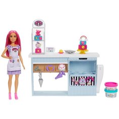 Игровой набор Barbie Кондитерская, HGB73 розовый Mattel
