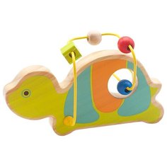 Развивающая игрушка Мир деревянных игрушек Черепаха, бежевый/зеленый/голубой