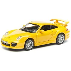 Легковой автомобиль Bburago Porsche 911 GT2 (18-43023) 1:32, 17 см, желтый