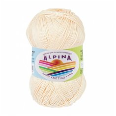 Пряжа ALPINA "SATI" 100% мерсеризованный хлопок 10 шт.х50г 170м №037 молочный