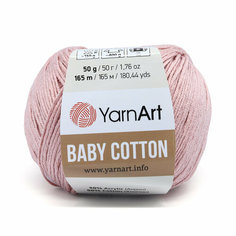 Пряжа для вязания YarnArt Baby Cotton 50гр 165м (50% хлопок, 50% акрил) (413 розовый), 10 мотков