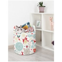 Корзина для игрушек JoyArty "Новогодние олени" 35x35 см