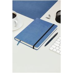 Ежедневник BrunoVisconti недатированный, А5 (142 х 214 мм.), "MEGAPOLIS VELVET" ярко-синий 320 стр, Арт. 3-468/32