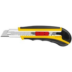 Stayer Нож с автозаменой и автостопом с доп. фиксатором Hercules-18, 3 сегмент. лезвия 18 мм, Stayer