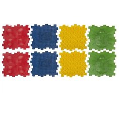 Коврик игровой массажный, арт. У681, 8 модулей (24,5*24,5*1,4см), мультиколор Made in Russia