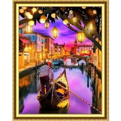 Алмазная мозаика пейзаж Венеция на подрамнике 40х50см SGA20053-1 круглые стразы Нет бренда