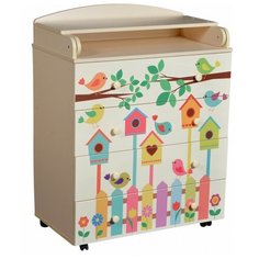 Пеленальный комод Антел 800/4 Lilu 3, 4 ящика, слоновая кость