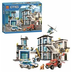Конструктор в Коробке CITIES / Новый Полицейский участок / City (Сити) / 936 Деталей / 10660 (60141) Lari (Bela)