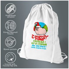 Сумка для обуви CoolPodarok Прикол. Зима. С новым годом госпада
