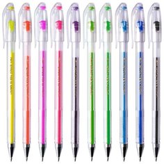 Набор гелевых ручек Crown Hi-Jell Color (0.35мм) 10шт, 15 уп. (HJR-500SET/10)