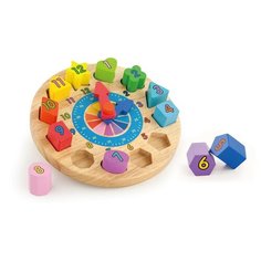 Деревянный пазл-сортер Viga Toys Часы (59235)