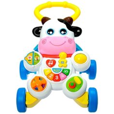 Ходунки каталка детские "Коровка" развивающий центр, звуковые эффекты Digo