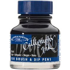 Тушь Winsor&Newton для каллиграфии (синяя крышка), 30мл, черная