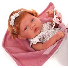 Кукла пупс Antonio Juan Амалия в темно-розовом, 42 см, виниловая