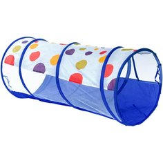 Детская палатка Туннель Игрокат бело-синий