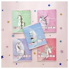 Тетрадь общая Альт, А5 (165 х 203 мм), "UNICORN" 48 л, клетка, Арт. 7-48-1190, обложка в ассортименте