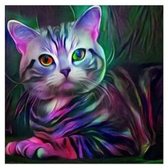 Алмазная мозаика без подрамника 30x40 см / круглые стразы / Цветной ко ХобБери