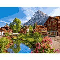 Картина по номерам Отпуск в Швейцарии 40х50 см Hobby Home