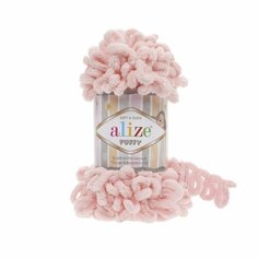 Пряжа ALIZE Puffy (Alize), персик - 340, 100% микрополиэстер, 5 мотков, 100 г, 9.5 м.