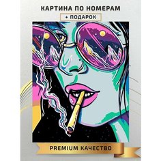 Картина по номерам Девушка Арт / Girl Art холст на подрамнике 40*50