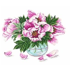 Набор для вышивания "Розовые пионы" Сделано с любовью, 30x40 см