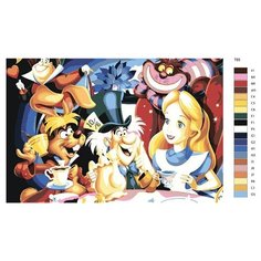 Картина по номерам Т85 "Алиса в стране чудес. Новая версия", 60x90 см Brushes Paints