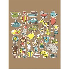 Наклейки стикеры детские игрушки