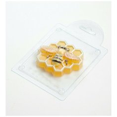 Пчела на сотах форма из толстого пластика для литья: мыла, шоколада, гипса Any Molds