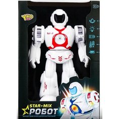 Робот на бат. двигается, цвет в ассорт, В0752-1