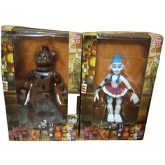 Игровой набор Фигурок фнаф 5 ночей с Фредди набор 2 шт 16см китай