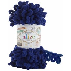 Пряжа Alize Puffy, 2 мотка (9м, 100 г), цвет 360, темно-синий