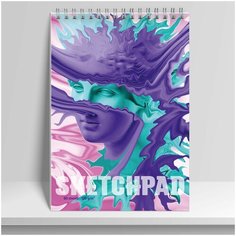 Скетчбук А5, евроспираль,60 листов, Китч,13537, Seventeen