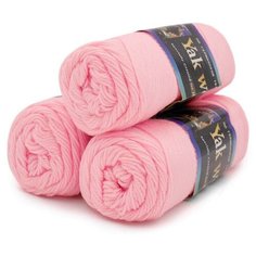 Пряжа Color City Yak wool (Як Вул) 2202 розовый 60% пух яка, 20% мериносовая шерсть, 20% акрил 100г 430м 5шт