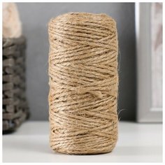 Пряжа джутовая 100% джут 50м/50гр, 2-х ниточная Нет бренда